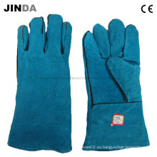 Cuero de vaca guantes de soldadura industrial (l011)